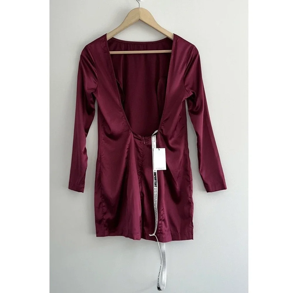 NWT MISTRESS ROCKS x HOUSE OF CB Gamble Dress Wine